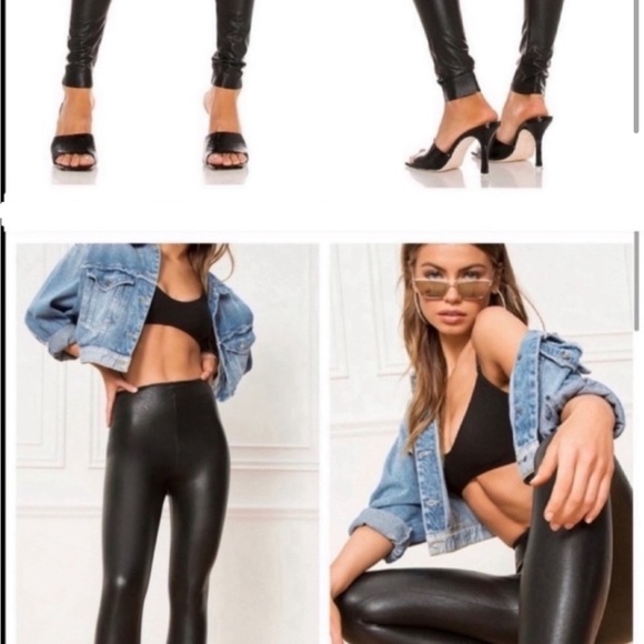 Commando Black Faux Leather Leggings Blogger Favorite - Picture 2 of 3
